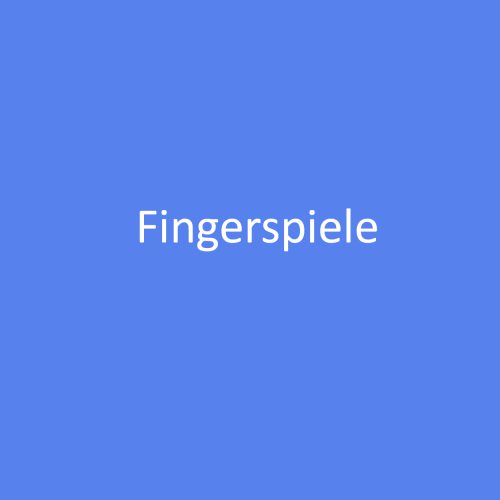 Fingerspiele